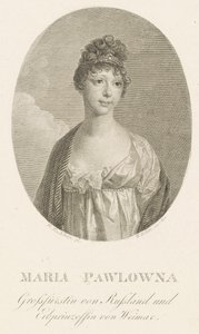 Velkokněžna Maria Pavlovna Ruska 1786-1859, velkovévodkyně Saxe-Weimar-Eisenach, 1808. od Amadeus Wenzel Boehm