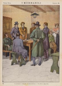Ilustrace k Bídníkům od Victora Huga (barevná litografie)