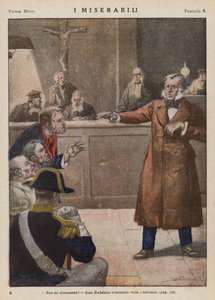 Ilustrace k Bídníkům od Victora Huga (barevná litografie)