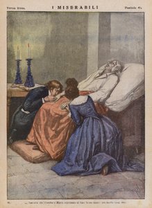 Ilustrace k Bídníkům od Victora Huga (barevná litografie)