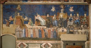 Alegorie dobré vlády Cyklus fresek Alegorie dobré a špatné vlády, 1338-1339 od Ambrogio Lorenzetti