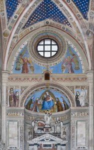 Gian Galeazzo Visconti a synové nabízející model Charterhouse Panně Marii, 1500-1522
