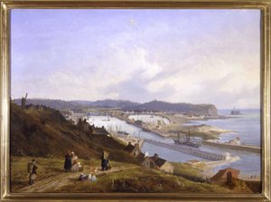 Le port de Boulogne od Louis Garneray, sd. kolem 1820, Olej na plátně, V. 0,330; L. 0,460. CCIP Sb. od Ambroise Louis Garneray