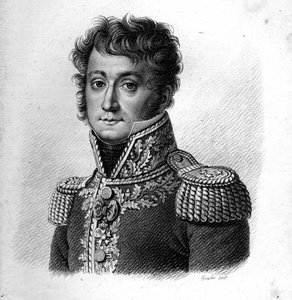 Generál baron Gilbert Desiree Joseph Bachelu. (1777-1849).in “” Portréty francouzských generálů””. Vyryl Ambroise Tardieu v roce 1818. Sbírka Stella od Ambroise Tardieu
