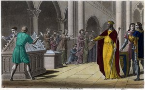 Grimoald, syn Pépina staršího, starosta paláce Austrasia (642) za Sigeberta III. Navrhl a vyryl Ambroise Tardieu v roce 1825. od Ambroise Tardieu