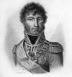 Joachim Murat (1767 - 1815), maršál Francie, neapolský král v „Portrétech francouzských generálů po vítězstvích a výbojích Francouzů““ Vyryl Ambroise Tardieu v roce 1818. Sbírka Stella. od Ambroise Tardieu