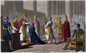 Louis II byl podruhé vysvěcen na koncilu v Troyes Janem VIII. v roce 879. Navrhl a vyryl Ambroise Tardieu v roce 1825. od Ambroise Tardieu