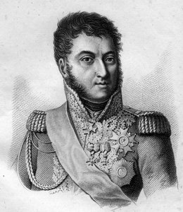 maršál Suchet. Louis Gabriel (Louis-Gabriel) Suchet (1770-1826), vévoda z Albufera Maréchal z Francie. v “Portréty francouzských generálů po vítězstvích a výbojích Francouzů””. Vyryl Ambroise Tardieu v roce 1818. Sbírka Stella. od Ambroise Tardieu