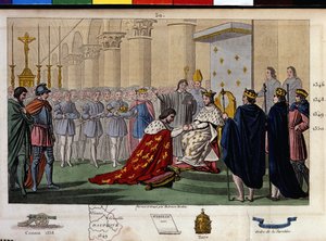 Filip VI. z Valois (1294-1350) byl uznán za krále Spojenými státy v roce 1328, které odmítly nároky Edwarda III., krále Anglie, vnuka Filipa Bela a Filipa d