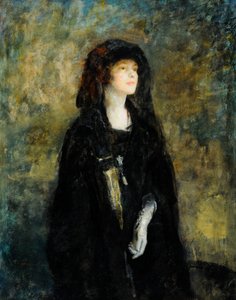 Paní Claude Johnsonová v černém od Ambrose McEvoy