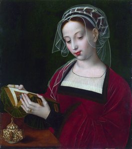 ""Čtení Marie Magdaleny"" Obraz Ambrosia Bensona (1495-1550) kolem roku 1525 Londýnská národní galerie od Ambrosius Benson