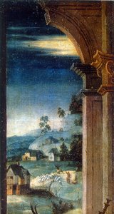 Narození Páně (olej na dřevě) 1550 od Ambrosius Benson
