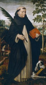 svatý Dominique - Dominique de Guzman (1170-1221) - Saint Dominic - Benson, Ambrosius (1495-1550) - cca 1528 - Olej na dřevě - 104x57 - Museo del Prado, Madrid od Ambrosius Benson