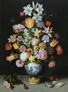 Zátiší s květinami ve váze Wan Li od Ambrosius the Elder Bosschaert