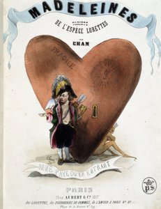 Platí se pouze při vstupu (karikatura Amora (Eros) před srdcem skrývajícím ďábla) – v „“ Madeleines““ od Chama, v.1870-1880