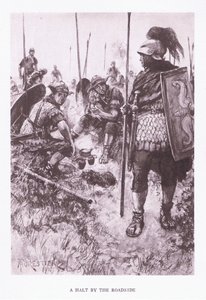 Zastávka u silnice, ilustrace z The Roman Soldier, 1928