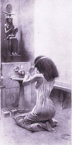 Egyptská žena na svých pobožnostech, 1925 od Amedee Forestier