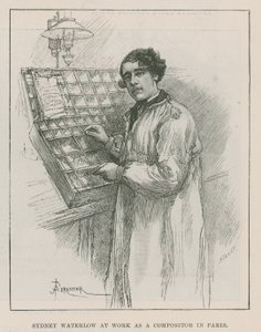 Sir Sydney Waterlow, pracuje jako sazeč v Paříži
