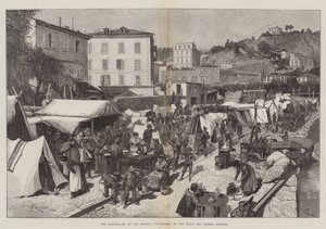 Zemětřesení na Riviéře, Tábořiště na Place des Carmes, Mentone