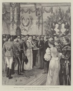 Royal Home-Coming v Bukurešti, starosta nabízející chléb a sůl na nádraží