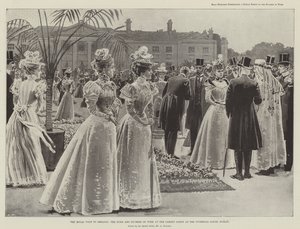 Královská návštěva Irska, vévoda a vévodkyně z Yorku na zahradní slavnosti ve Viceregal Lodge v Dublinu