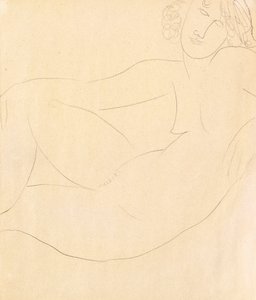 Nahá žena naklánějící se, 1918 od Amedeo Modigliani
