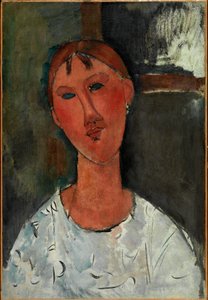 Tyttö valkoisessa puserossa, n. 1915 (öljy kankaalle) od Amedeo Modigliani