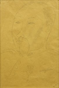 Guillaume Apollinaire jako voják; Guillaume Apollinaire jako voják, od Amedeo Modigliani