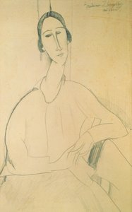 Hanka Zborowska, cca 1917 (pastel na papíře) od Amedeo Modigliani