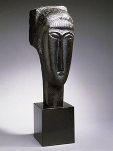 Hlava ženy s třásněmi; Tete de Femme a la Frange, 1912 od Amedeo Modigliani