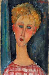 Blondýnka s náušnicemi, 1918-1919 od Amedeo Modigliani