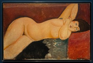 Ležící ženský akt s propletenýma rukama od Amedeo Modigliani