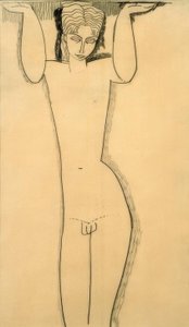 Nahý mladý muž (Atlas) od Amedeo Modigliani