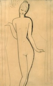 Nahá mladá dívka - karyatida od Amedeo Modigliani