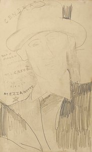 Portrét Blaise Cendrarse, kolem 1916-18 od Amedeo Modigliani