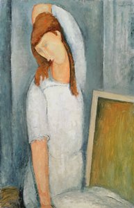 Portrét Jeanne Hebuterne (1898-1920) s levou paží za hlavou