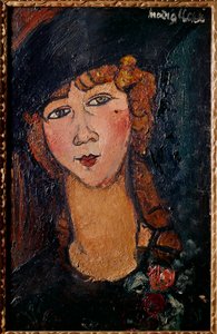 Portrét malby Lolotte od Amedea Modiglianiho (1884-1920) 1917 Sun. 0,35x0,55 m Paříž, musee national d