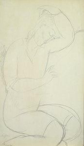 Spící žena (tužka na papíře) od Amedeo Modigliani