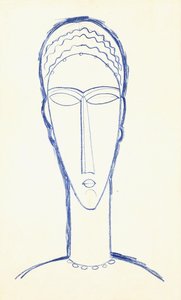 Studie pro hlavu pro sochu, c.1911 od Amedeo Modigliani