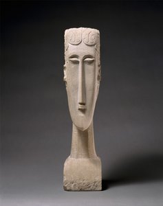 Hlava ženy, 1912 (vápenec) od Amedeo Modigliani