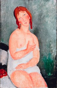 Mladá žena v košili, 1818 od Amedeo Modigliani