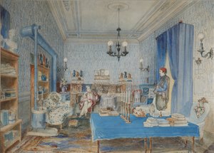 Princ Pavel Petrovič Vjazemskij ve své studii v Konstantinopoli, 1850