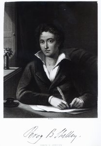 Percy Bysshe Shelley, rytý William Holl od Amelia Curran