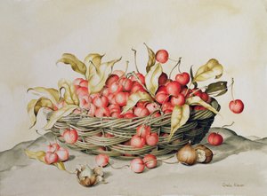 Košík třešní, 1998 (wc na papíře) od Amelia Kleiser