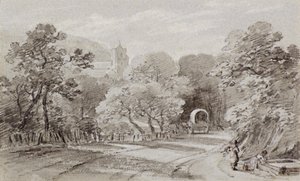 A Country Road, Hastings, c.1803 (křída) od Amelia Long