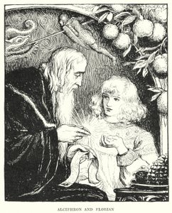 Alciphron a Florian (rytina) od Amelia M. (attr.to) Bowerley or Bauerle