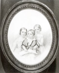 Blandine (nar. 1835), Cosima (nar. 1837) a Daniel (nar. 1839), děti Marie d
