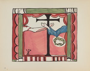 Deska 14: Hlavní oltář, Chimayo: Z portfolia „Španělské koloniální návrhy Nového Mexika“ od American 20th Century