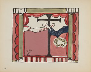 Deska 14: Hlavní oltář, Chimayo: Z portfolia „Španělské koloniální návrhy Nového Mexika“ od American 20th Century