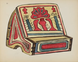 Talíř 18: Stojan na čtení, Llano: Z portfolia „Španělské koloniální návrhy Nového Mexika“ od American 20th Century